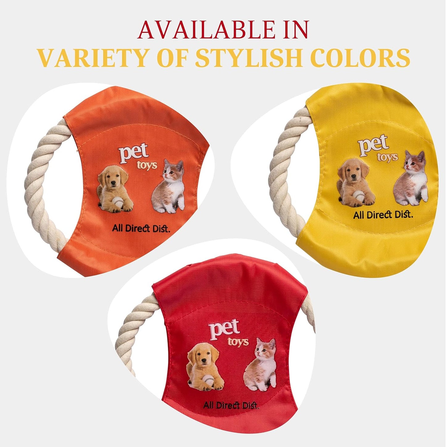 Rope Flying Disc Toy for Dogs & Cats | Fun Soft but Durable Outdoor Pet Chew Toy That'S Easy on Teeth & Floats in Water (Red)